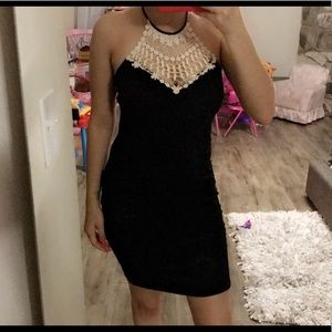 Halter black dress